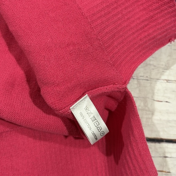 LISA TODD Womens Pink Good Vibrations Stars Heart Pullover Sweater Color Cuffs - Picture 9 of 9